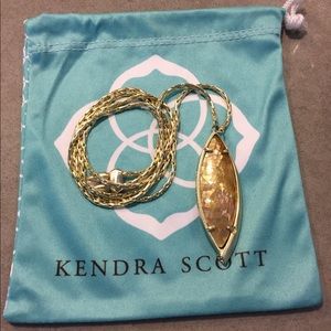 Kendra Scott Brown Pearl Pendant Necklace